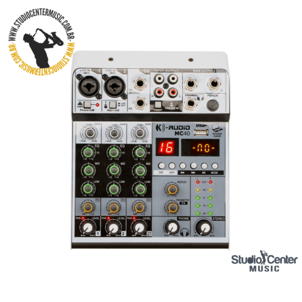 Mesa de Som 4 Canais MC 40 - K-Audio